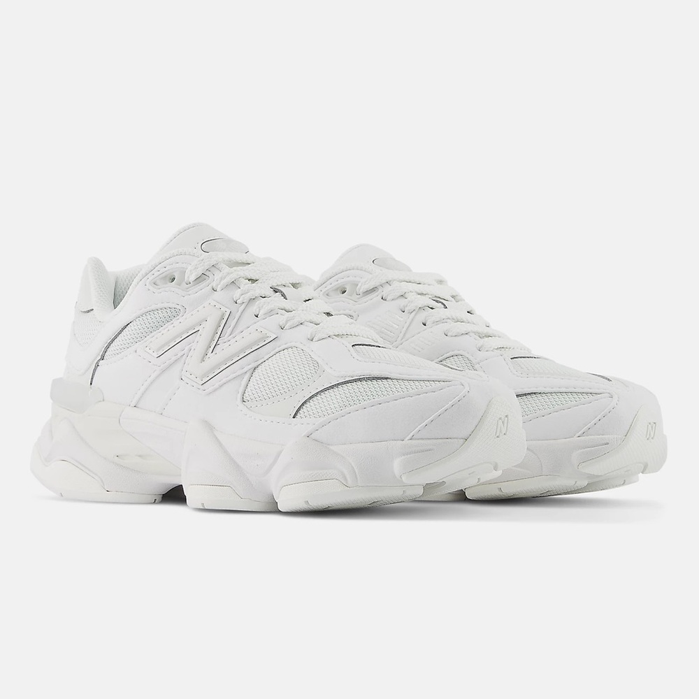 NEW New Balance 9060 Reflection Triple White Sneaker - Women 6.5 / Men *KIDS* 5 - Picture 2 of 5